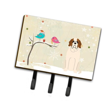 Carolines Treasures Christmas Presents Between Friends Saint Bernard Leash or Key Holder BB2507TH68